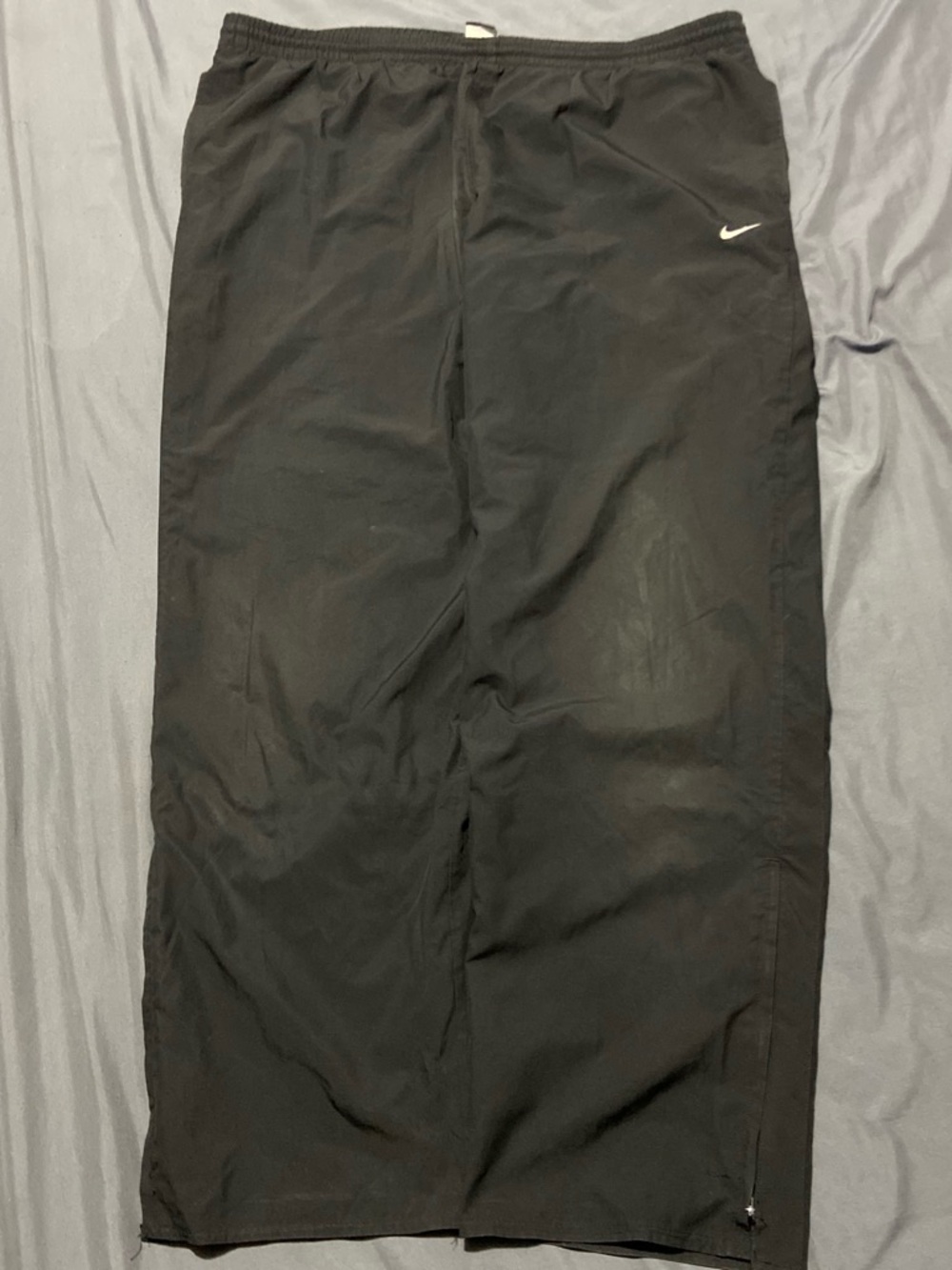 Nike Black Men's Track Pants with White Swoosh